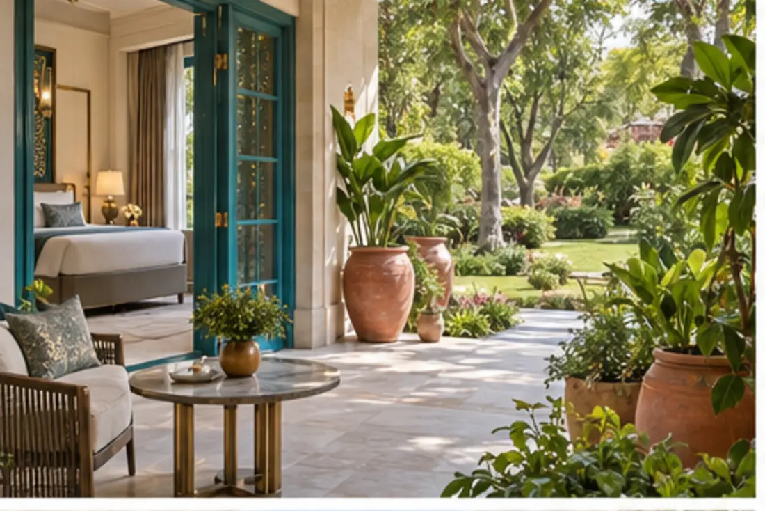 Garden Courtyard Room opening to greenery