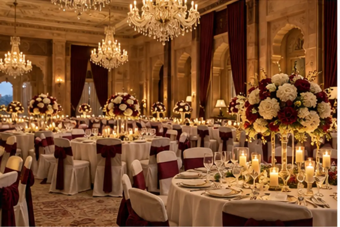 Rang Mahal celebration hall set for dinner